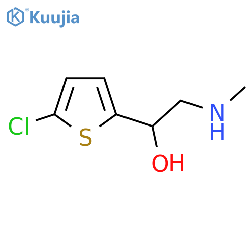 1-(5-chlorothiophen-2-yl)-2-(methylamino)ethan-1-ol structure