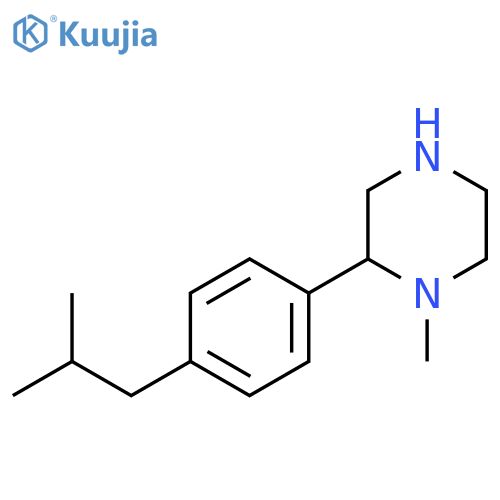 1-methyl-2-4-(2-methylpropyl)phenylpiperazine structure