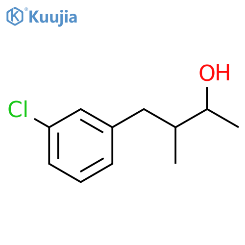 4-(3-chlorophenyl)-3-methylbutan-2-ol structure