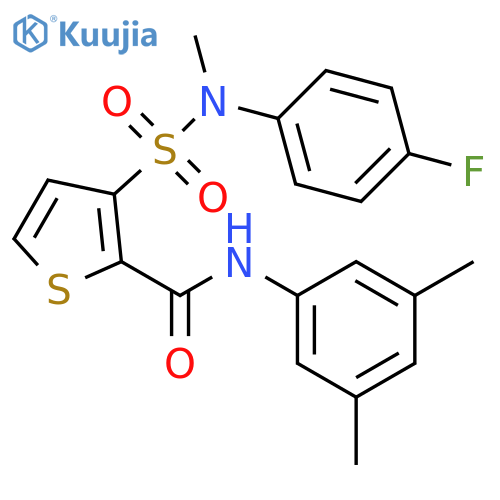 N-(3,5-dimethylphenyl)-3-[(4-fluorophenyl)(methyl)sulfamoyl]thiophene-2-carboxamide structure