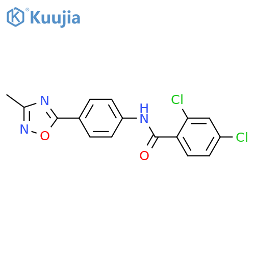 2,4-dichloro-N-4-(3-methyl-1,2,4-oxadiazol-5-yl)phenylbenzamide structure