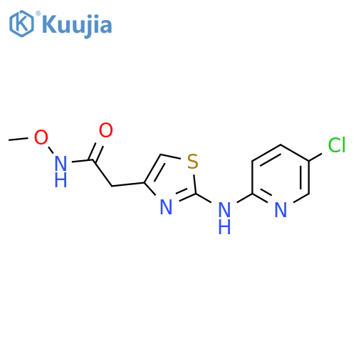 2-{2-(5-chloropyridin-2-yl)amino-1,3-thiazol-4-yl}-N-methoxyacetamide structure