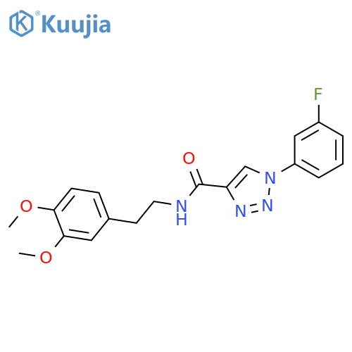N-[2-(3,4-dimethoxyphenyl)ethyl]-1-(3-fluorophenyl)-1H-1,2,3-triazole-4-carboxamide structure