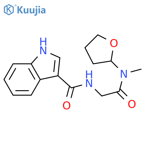 2-(1H-indol-3-yl)formamido-N-(oxolan-2-yl)methylacetamide structure