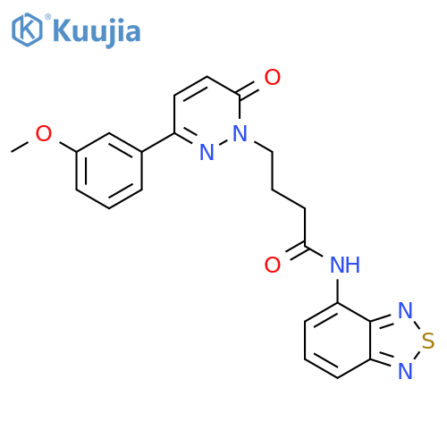 N-(2,1,3-benzothiadiazol-4-yl)-4-3-(3-methoxyphenyl)-6-oxo-1,6-dihydropyridazin-1-ylbutanamide structure