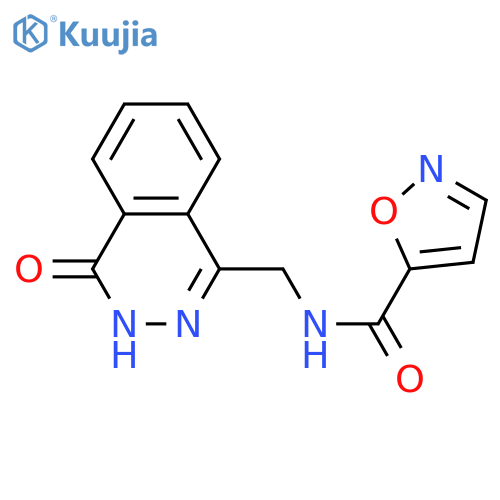 N-[(4-oxo-3,4-dihydrophthalazin-1-yl)methyl]-1,2-oxazole-5-carboxamide structure