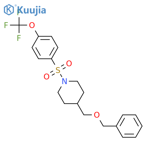 4-(benzyloxy)methyl-1-4-(trifluoromethoxy)benzenesulfonylpiperidine structure