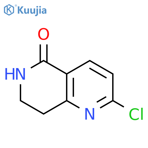 2-chloro-5,6,7,8-tetrahydro-1,6-naphthyridin-5-one structure