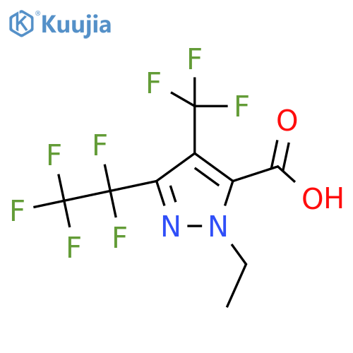 1-ethyl-3-(pentafluoroethyl)-4-(trifluoromethyl)-1H-pyrazole-5-carboxylic acid structure