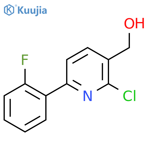 2-Chloro-6-(2-fluorophenyl)pyridine-3-methanol structure