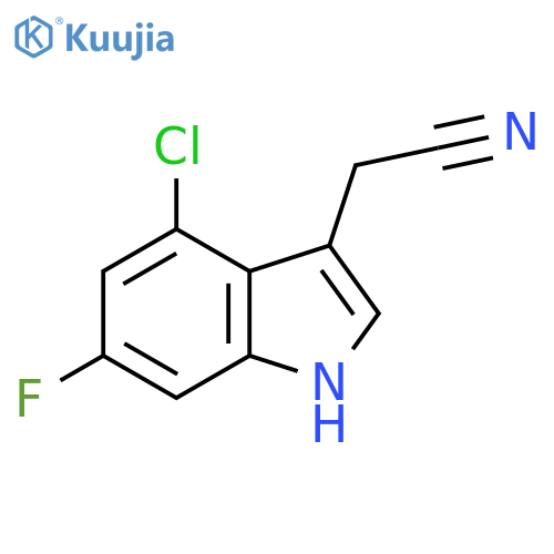 4-Chloro-6-fluoroindole-3-acetonitrile structure