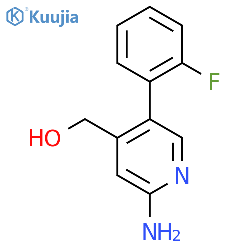 2-Amino-5-(2-fluorophenyl)pyridine-4-methanol structure
