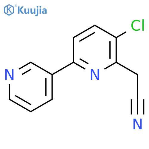 3-Chloro-6-(pyridin-3-yl)pyridine-2-acetonitrile structure