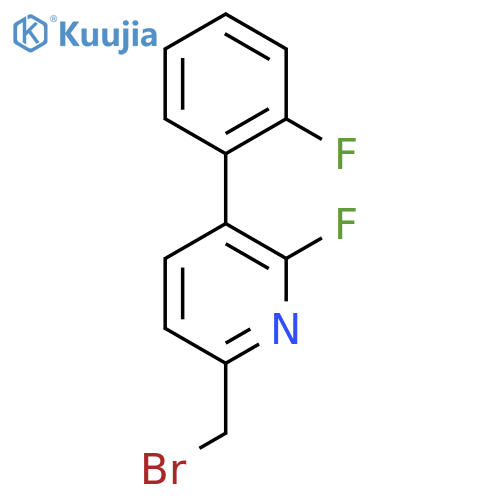 2-Bromomethyl-6-fluoro-5-(2-fluorophenyl)pyridine structure