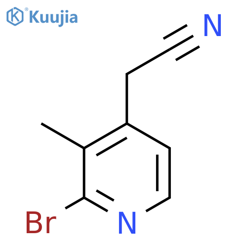 2-(2-Bromo-3-methylpyridin-4-yl)acetonitrile structure