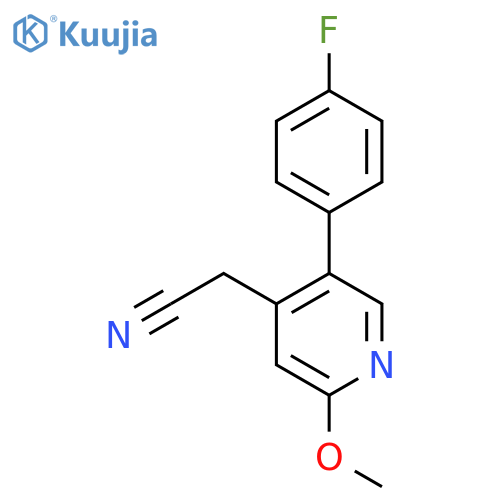 5-(4-Fluorophenyl)-2-methoxypyridine-4-acetonitrile structure