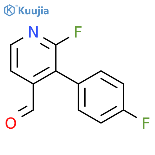2-Fluoro-3-(4-fluorophenyl)isonicotinaldehyde structure