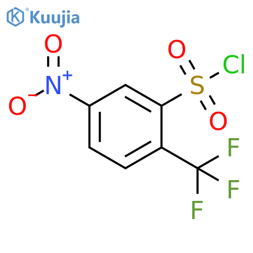 Benzenesulfonyl chloride, 5-nitro-2-(trifluoromethyl)- structure