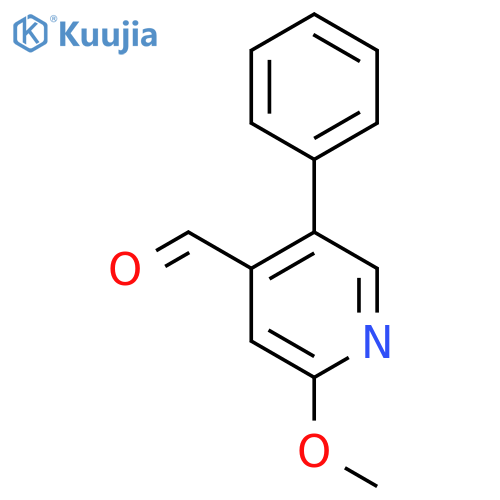 2-Methoxy-5-phenylpyridine-4-carboxaldehyde structure