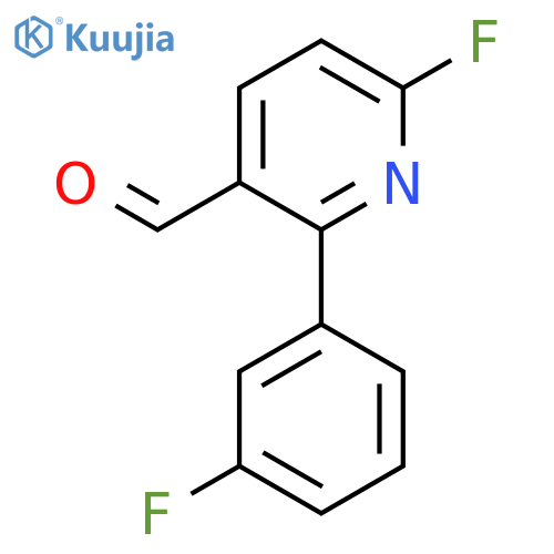 6-Fluoro-2-(3-fluorophenyl)nicotinaldehyde structure