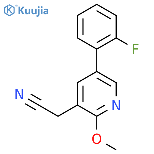 5-(2-Fluorophenyl)-2-methoxypyridine-3-acetonitrile structure