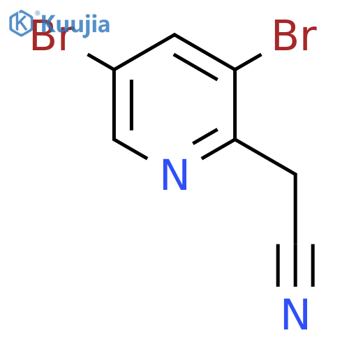 2-(3,5-Dibromo-2-pyridyl)acetonitrile structure