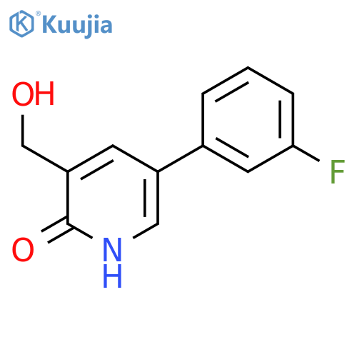 5-(3-Fluorophenyl)-2-hydroxypyridine-3-methanol structure