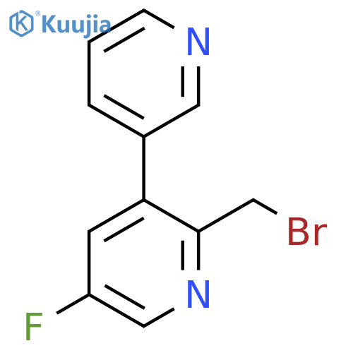 2-Bromomethyl-5-fluoro-3-(pyridin-3-yl)pyridine structure