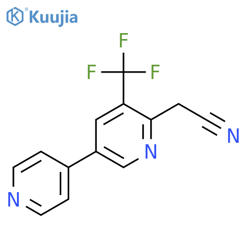 5-(Pyridin-4-yl)-3-(trifluoromethyl)pyridine-2-acetonitrile structure