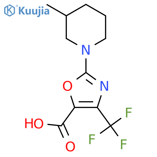 2-(3-Methylpiperidin-1-yl)-4-(trifluoromethyl)oxazole-5-carboxylic acid structure