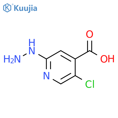 5-chloro-2-hydrazinylpyridine-4-carboxylic acid structure