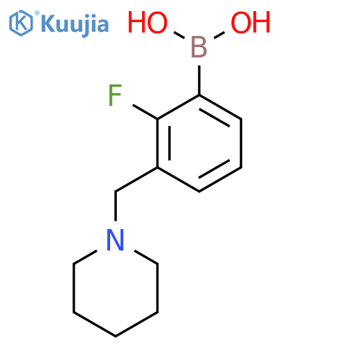 2-Fluoro-3-(piperidin-1-ylmethyl)phenylboronic acid structure