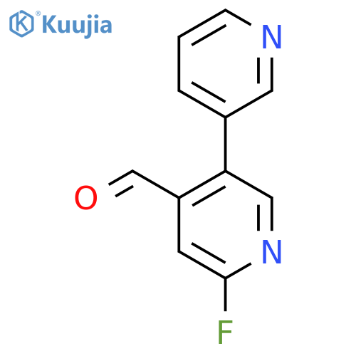2-Fluoro-5-(pyridin-3-yl)isonicotinaldehyde structure