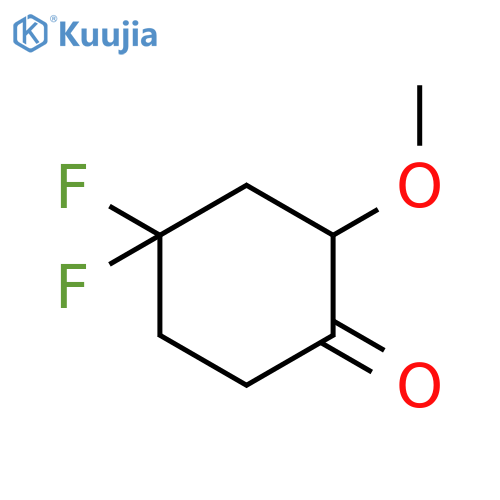 4,4-difluoro-2-methoxycyclohexan-1-one structure