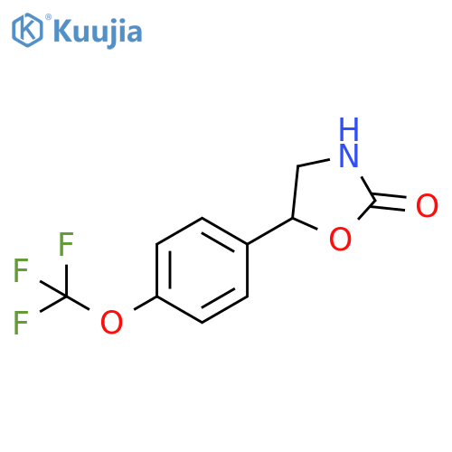 5-4-(trifluoromethoxy)phenyl-1,3-oxazolidin-2-one structure