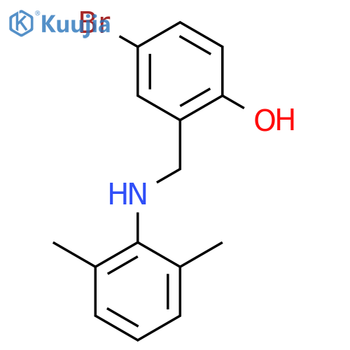 4-Bromo-2-{[(2,6-dimethylphenyl)amino]methyl}phenol structure