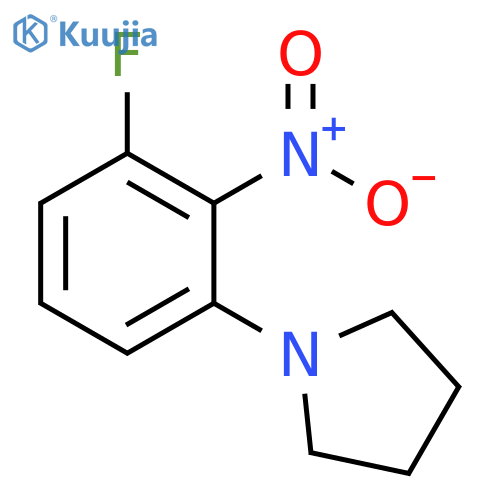 1-(3-fluoro-2-nitrophenyl)pyrrolidine structure