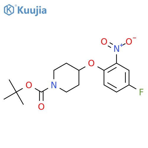 Tert-Butyl 4-(4-fluoro-2-nitrophenoxy)piperidine-1-carboxylate structure