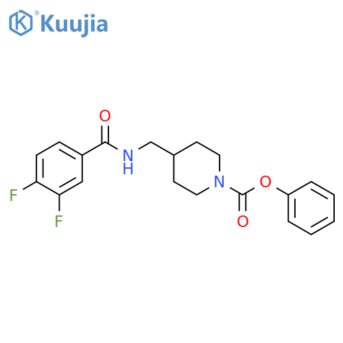 phenyl 4-{(3,4-difluorophenyl)formamidomethyl}piperidine-1-carboxylate structure