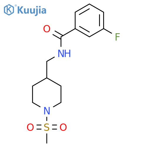 3-fluoro-N-(1-methanesulfonylpiperidin-4-yl)methylbenzamide structure