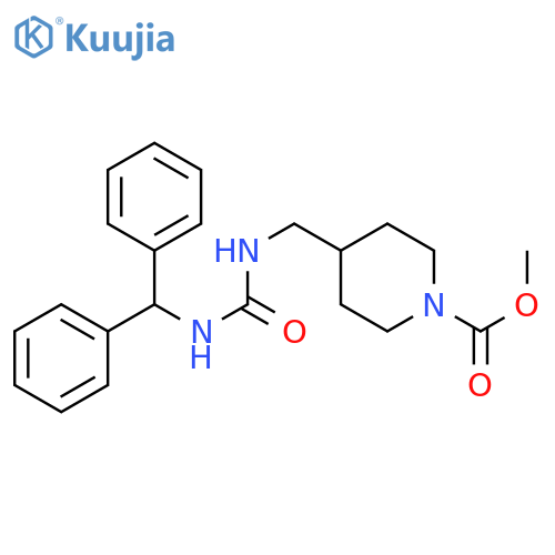 methyl 4-({(diphenylmethyl)carbamoylamino}methyl)piperidine-1-carboxylate structure