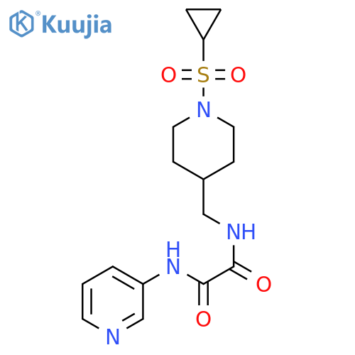 N-{1-(cyclopropanesulfonyl)piperidin-4-ylmethyl}-N'-(pyridin-3-yl)ethanediamide structure