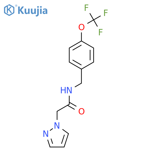2-(1H-pyrazol-1-yl)-N-{4-(trifluoromethoxy)phenylmethyl}acetamide structure