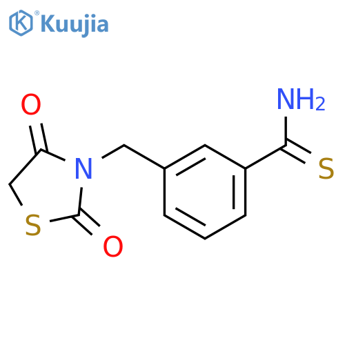 3-(2,4-dioxo-1,3-thiazolidin-3-yl)methylbenzene-1-carbothioamide structure