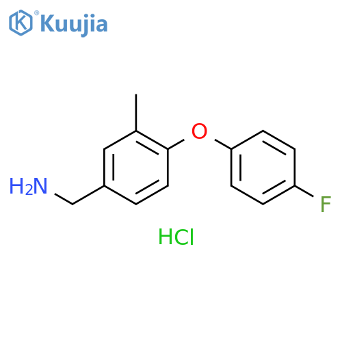 4-(4-Fluorophenoxy)-3-methylphenylmethanamine Hydrochloride structure