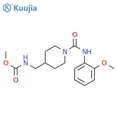 methyl N-({1-(2-methoxyphenyl)carbamoylpiperidin-4-yl}methyl)carbamate structure
