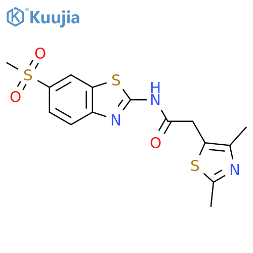 2-(2,4-dimethyl-1,3-thiazol-5-yl)-N-(6-methanesulfonyl-1,3-benzothiazol-2-yl)acetamide structure