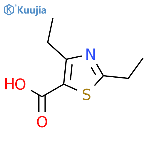 5-Thiazolecarboxylic acid, 2,4-diethyl- structure