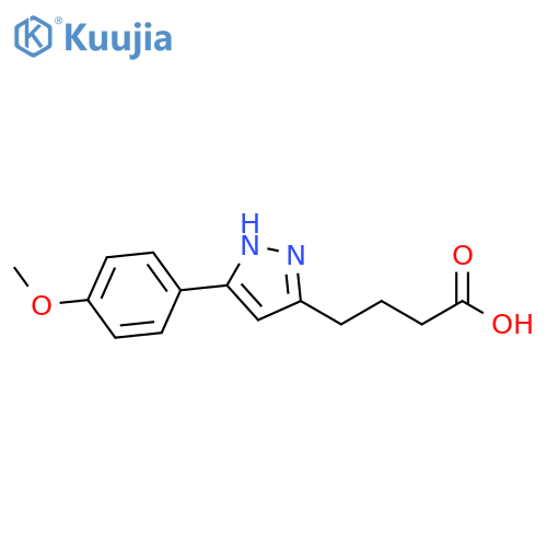 4-[5-(4-Methoxyphenyl)-1H-pyrazol-3-yl]-butanoic acid structure