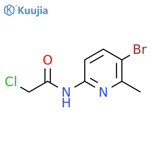 N-(5-bromo-6-methylpyridin-2-yl)-2-chloroacetamide structure